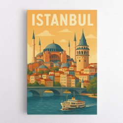 Istanbul Travel Poster 1 Wall Art