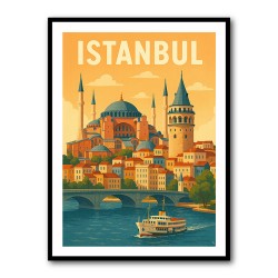 Istanbul Travel Poster 1 Wall Art
