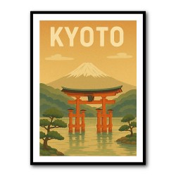 Kyoto Japan Travel Poster Wall Art
