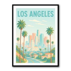 Los Angeles Travel Poster Wall Art