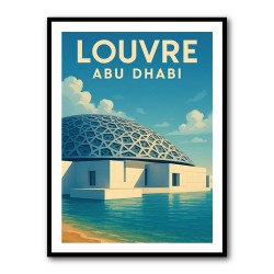 Louvre Abu Dhabi Travel Poster Wall Art