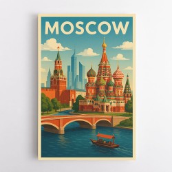 Moscow Travel Poster Wall Art