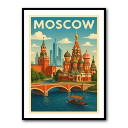 Moscow Travel Poster Wall Art