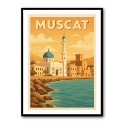 Muscat Travel Poster Wall Art