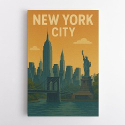 New York City Travel Poster Wall Art