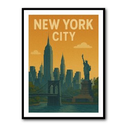New York City Travel Poster Wall Art