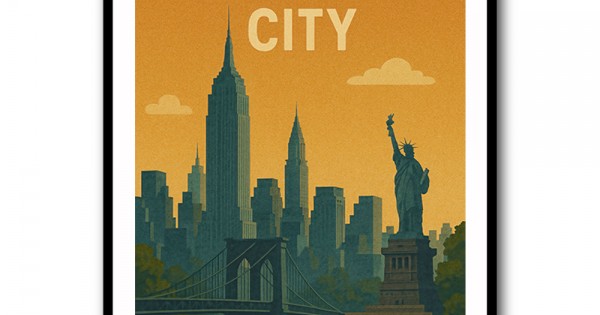 New York City Travel Poster Wall Art