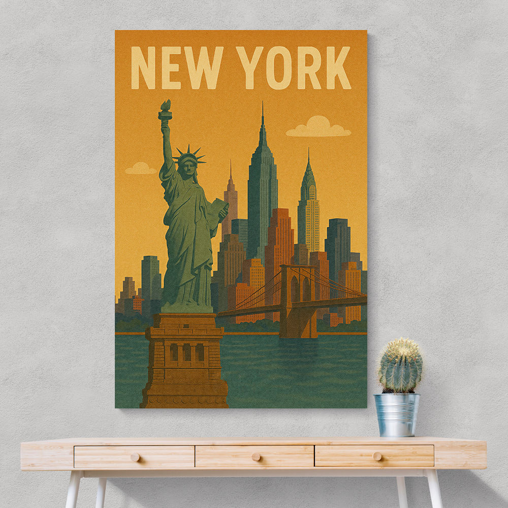 New York Travel Poster Wall Art
