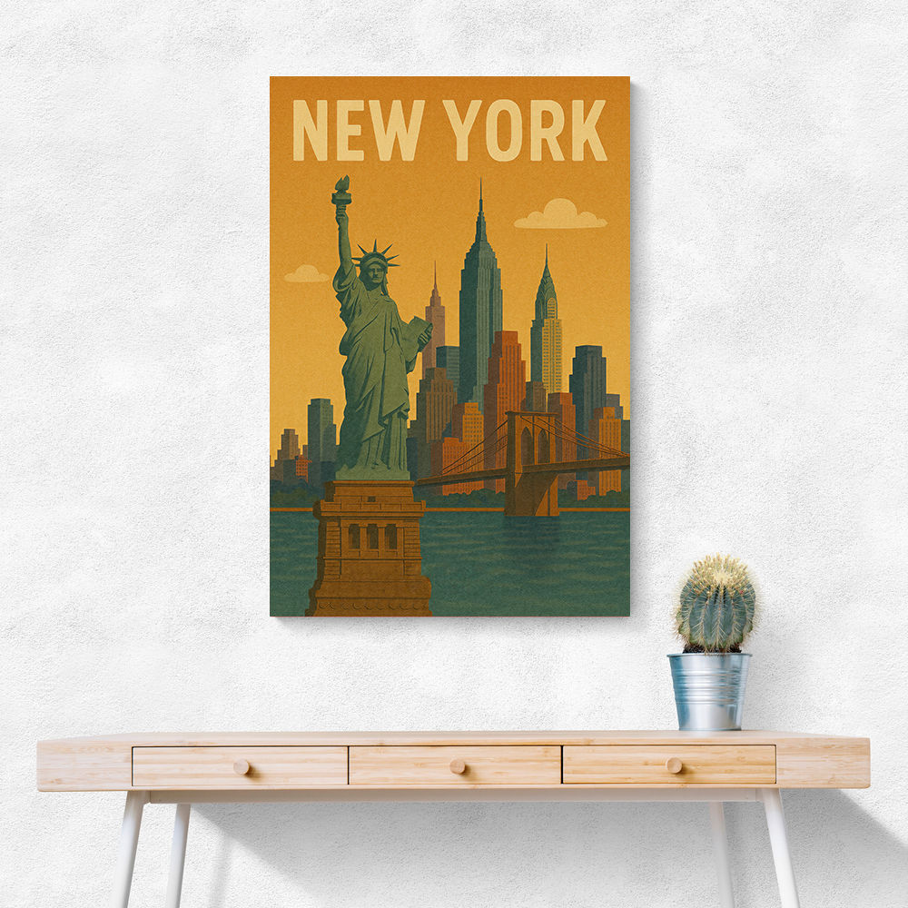 New York Travel Poster Wall Art