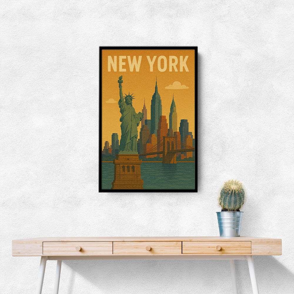 New York Travel Poster Wall Art