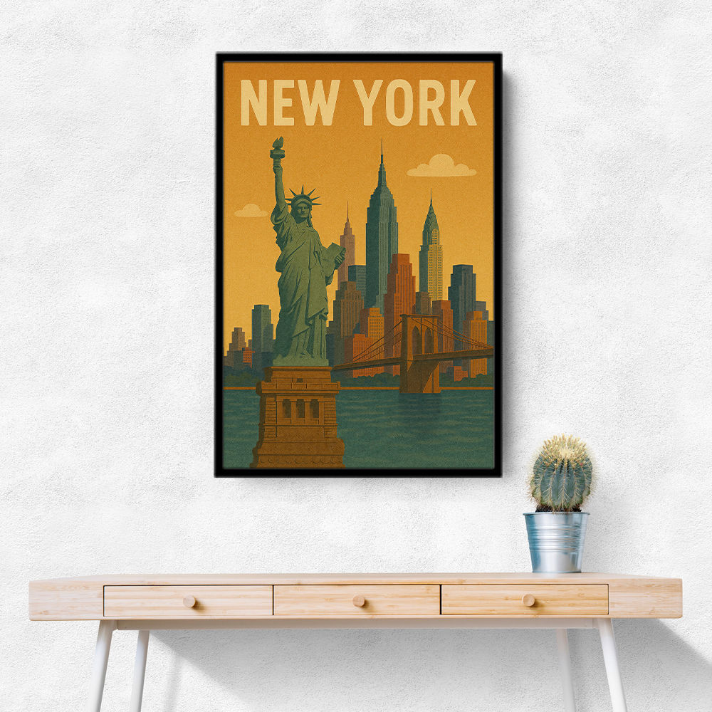 New York Travel Poster Wall Art