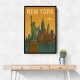 New York Travel Poster Wall Art