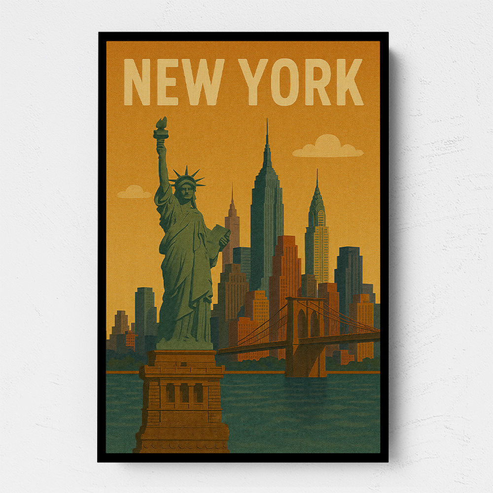 New York Travel Poster Wall Art