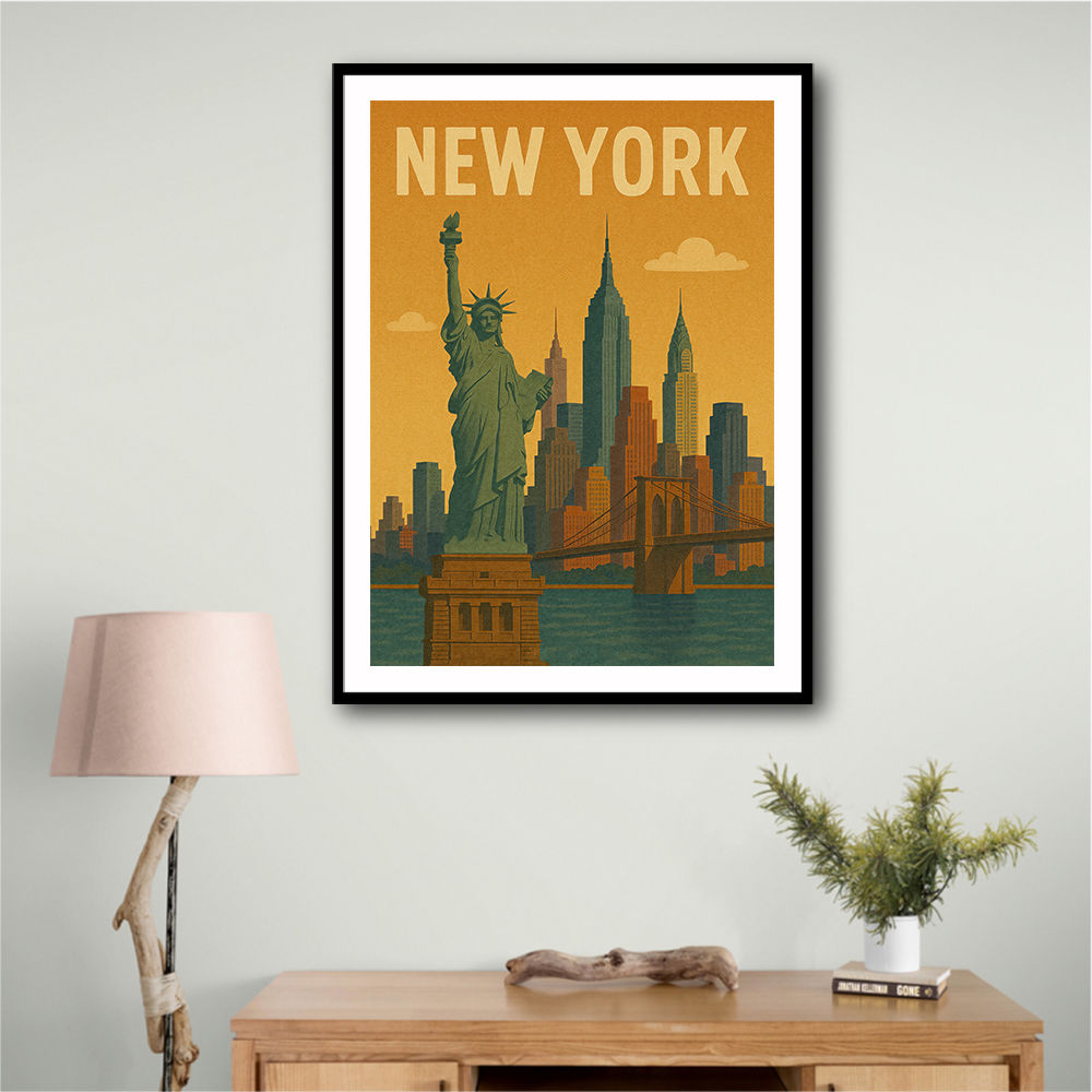 New York Travel Poster Wall Art