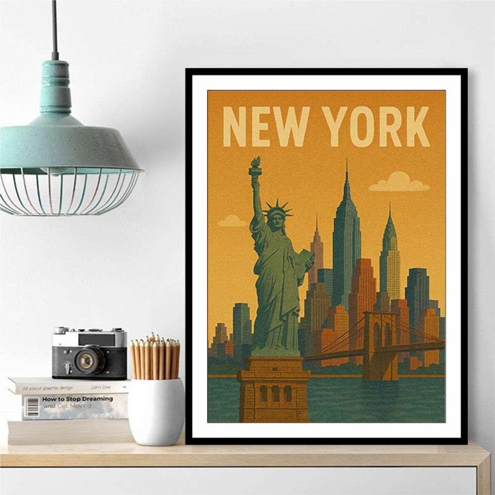 New York Travel Poster Wall Art