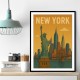 New York Travel Poster Wall Art