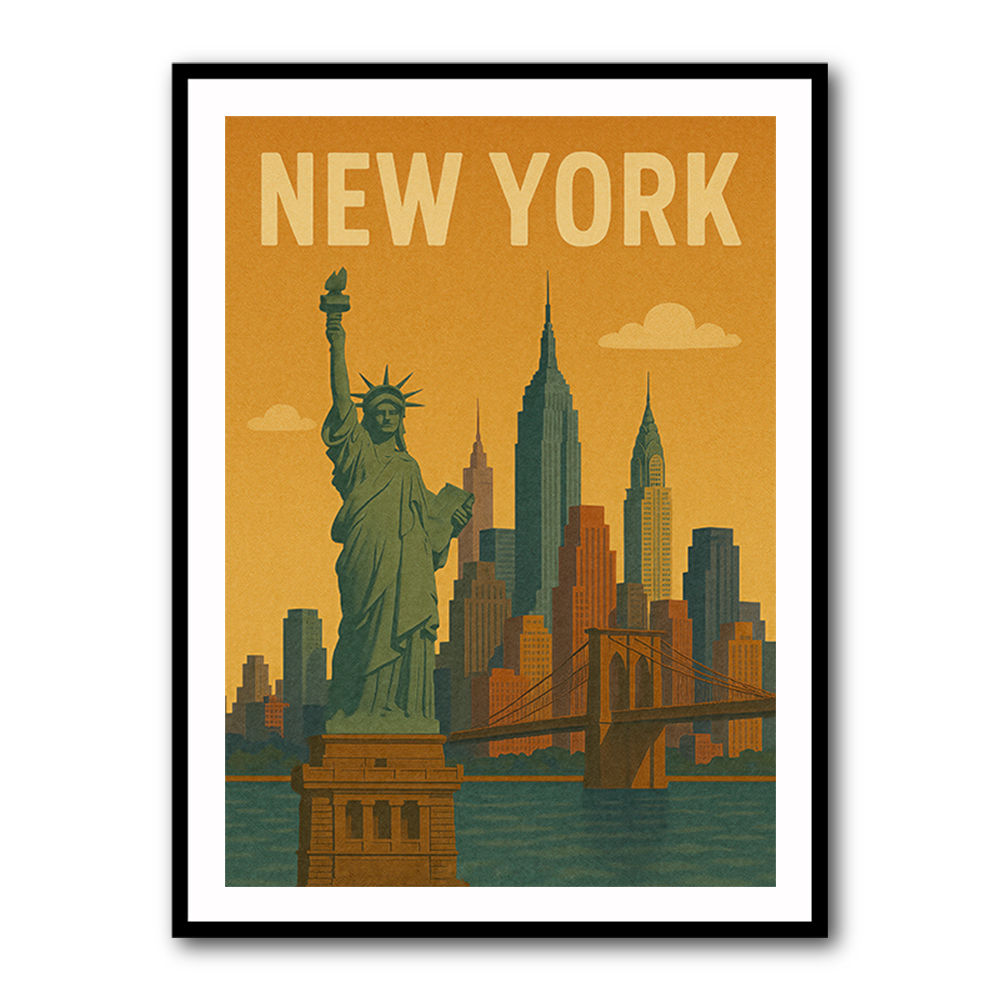 New York Travel Poster Wall Art