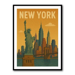 New York Travel Poster Wall Art