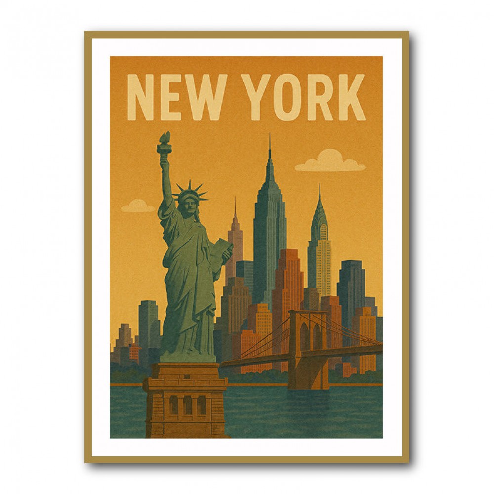 New York Travel Poster Wall Art
