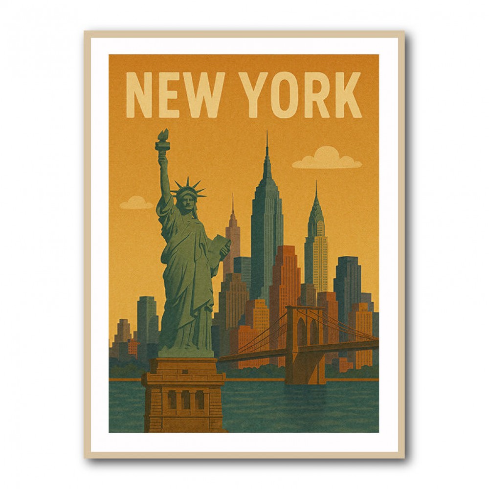 New York Travel Poster Wall Art