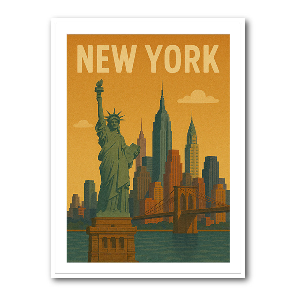 New York Travel Poster Wall Art