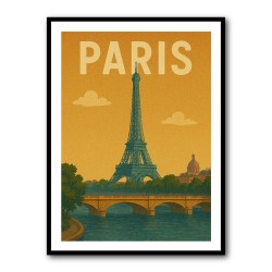 Paris Travel Poster 1 Wall Art