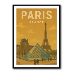 Paris Travel Poster Wall Art