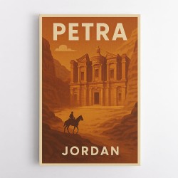 Petra Jordon Travel Poster Wall Art