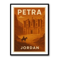 Petra Jordon Travel Poster Wall Art