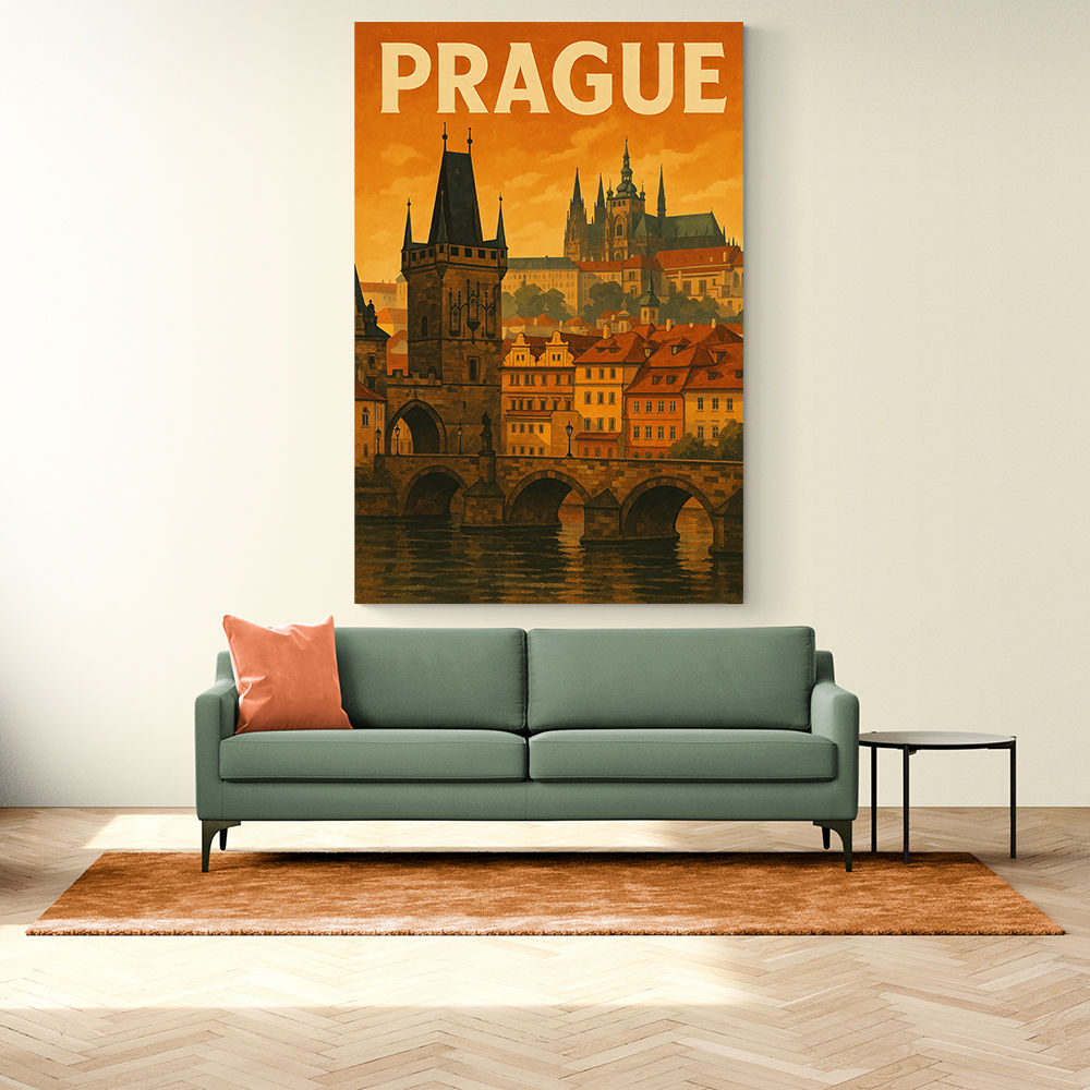 Prague Travel Poster Wall Art Prague Travel Poster Wall Art