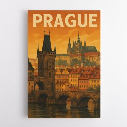Prague Travel Poster Wall Art