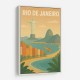 Rio De Janeiro Travel Poster Wall Art Rio De Janeiro Travel Poster Wall Art