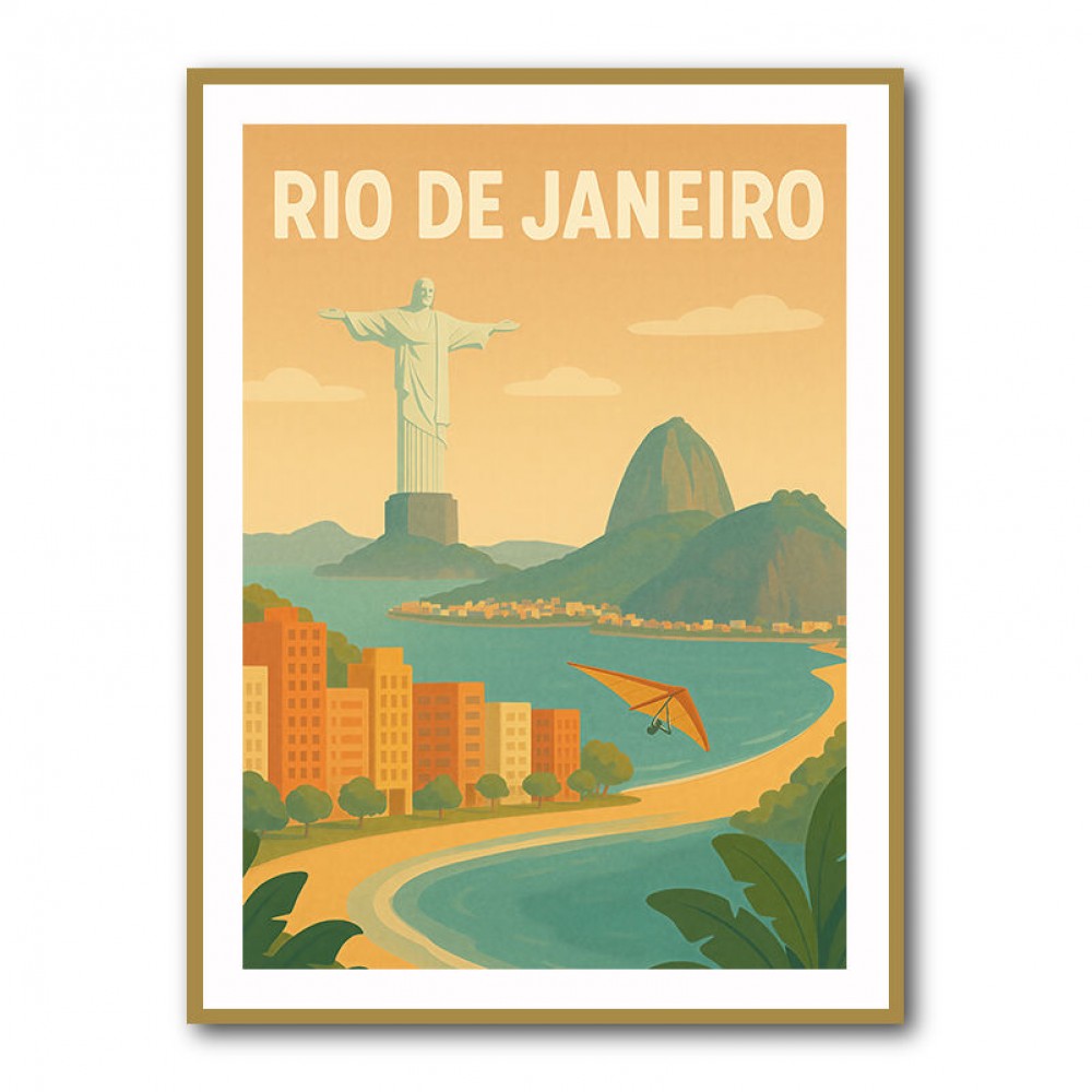 Rio De Janeiro Travel Poster Wall Art Rio De Janeiro Travel Poster Wall Art