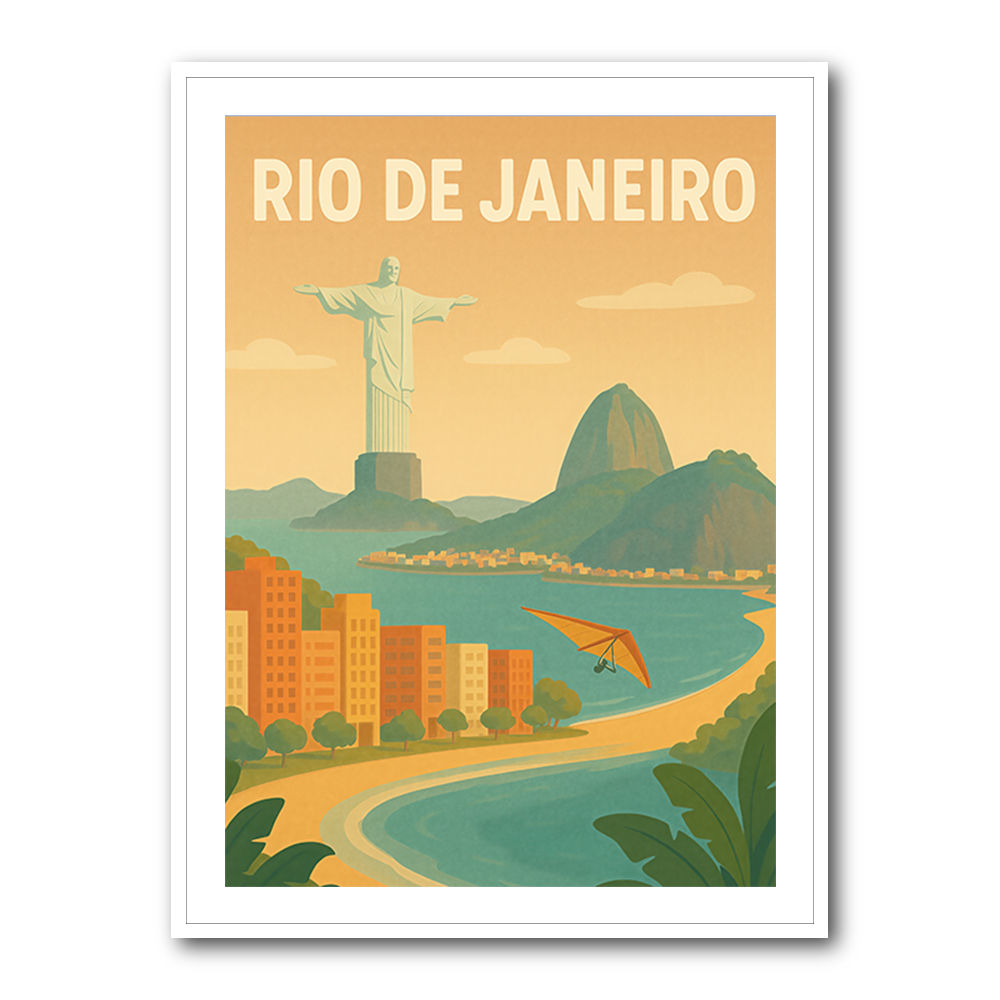 Rio De Janeiro Travel Poster Wall Art Rio De Janeiro Travel Poster Wall Art