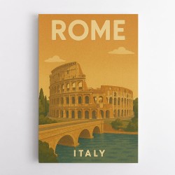 Rome Italy Travel Poster Wall Art