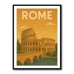 Rome Italy Travel Poster Wall Art