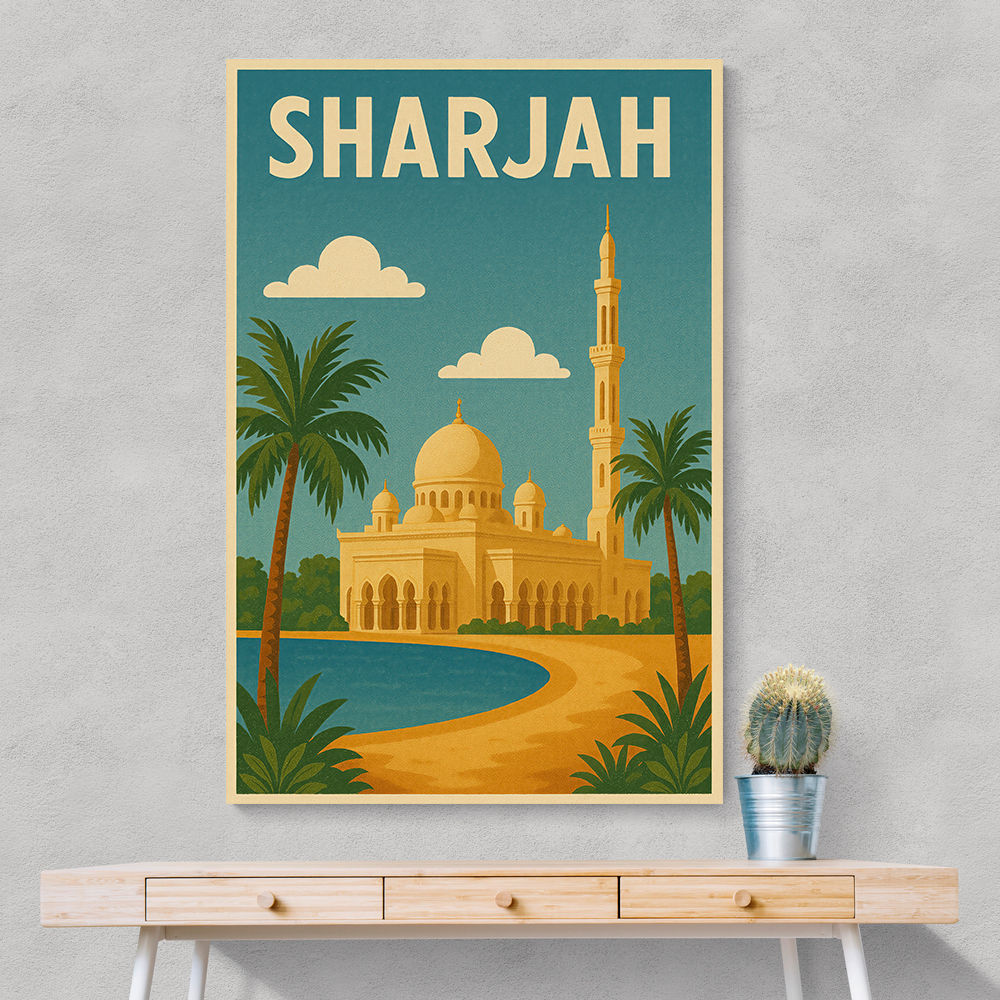 Sharjah Travel Poster Wall Art