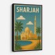 Sharjah Travel Poster Wall Art