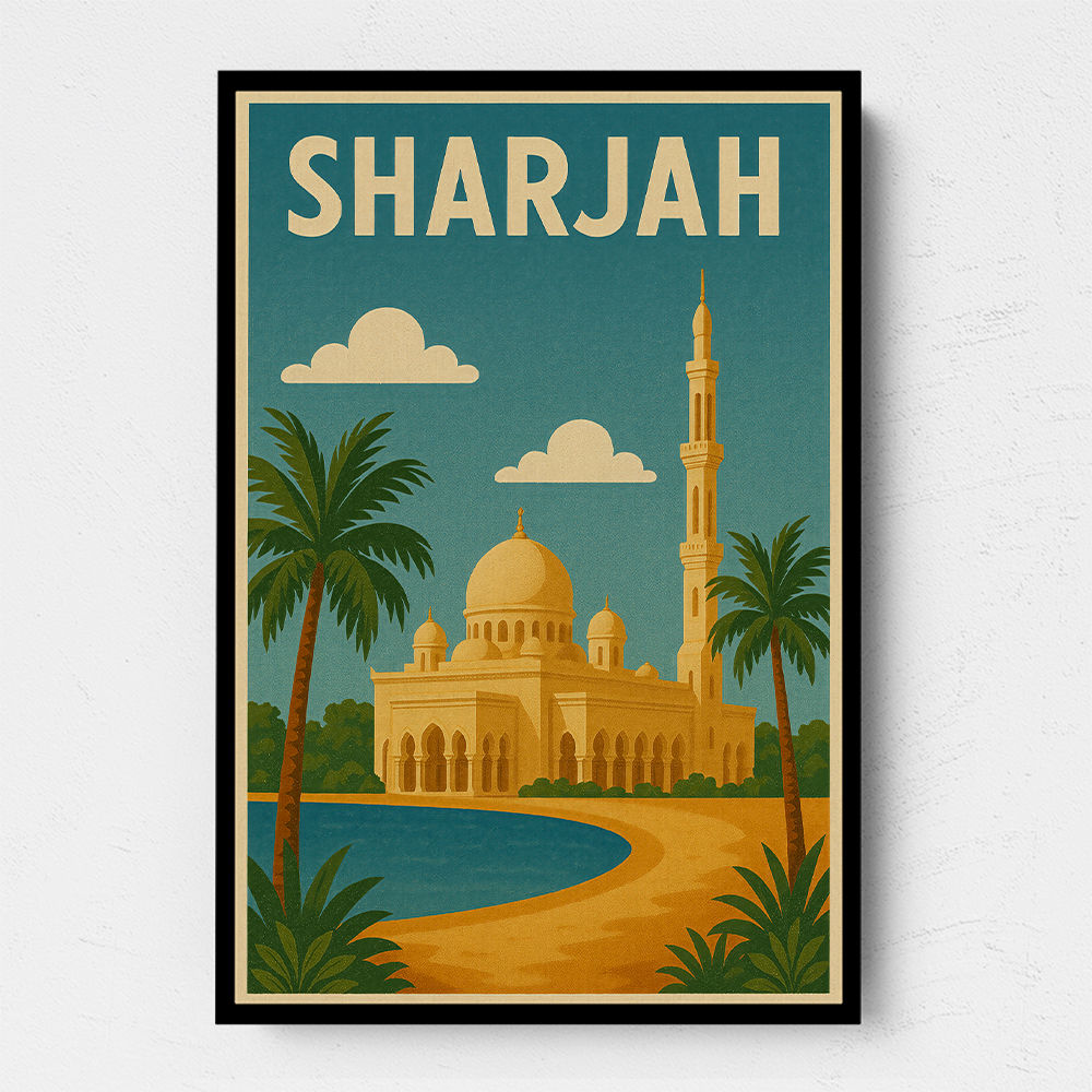 Sharjah Travel Poster Wall Art