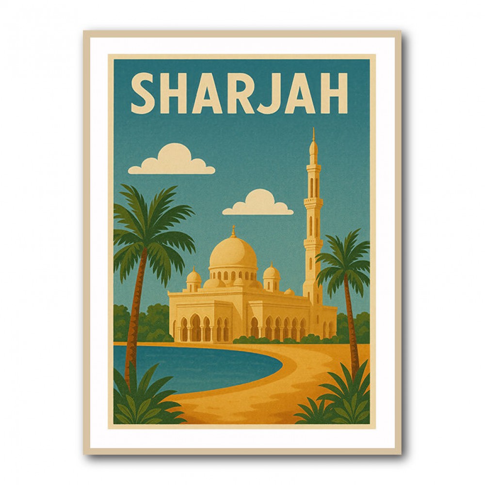 Sharjah Travel Poster Wall Art
