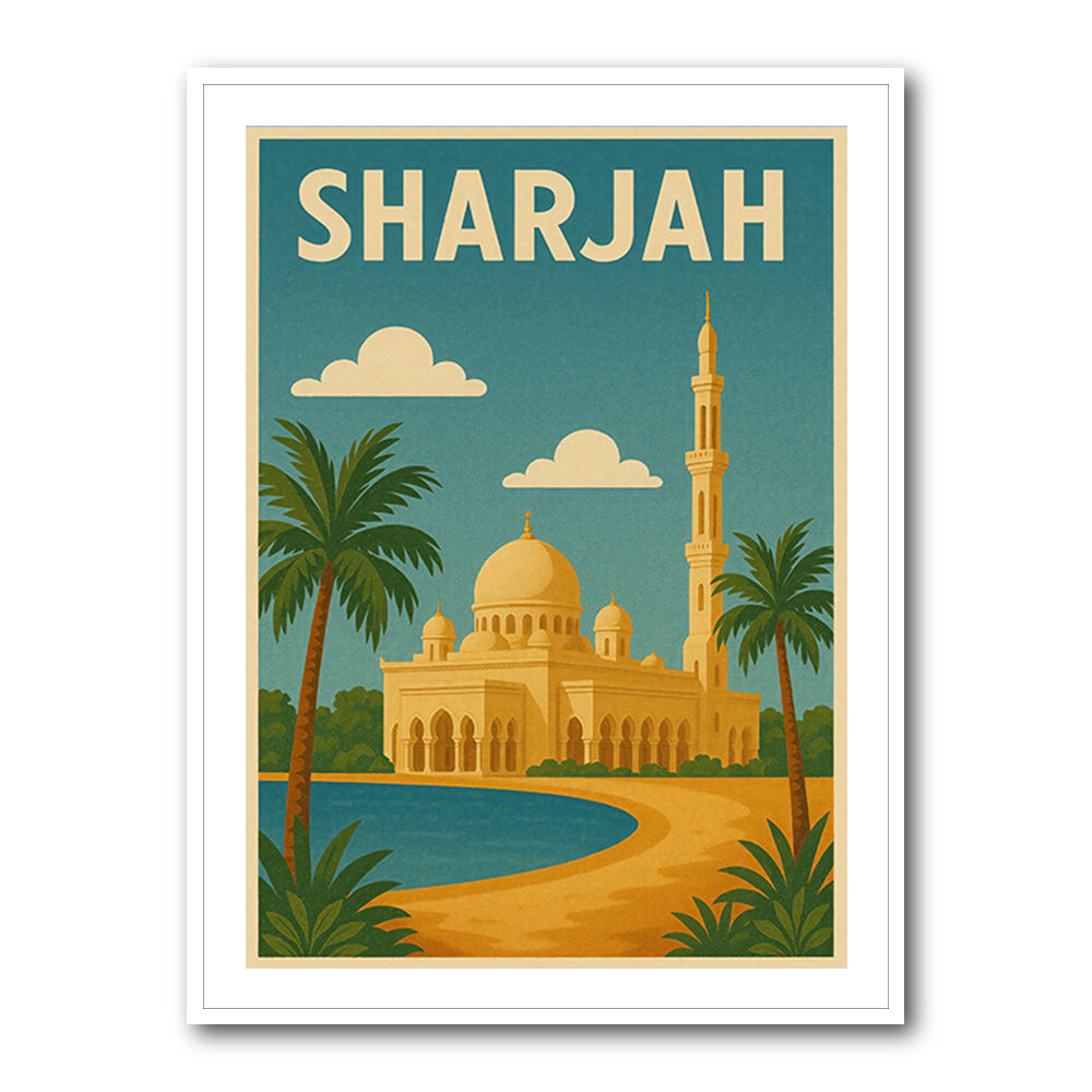 Sharjah Travel Poster Wall Art