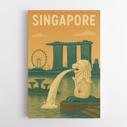 Singapore Travel Poster Wall Art