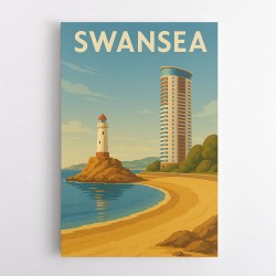 Swansea Travel Poster Wall Art