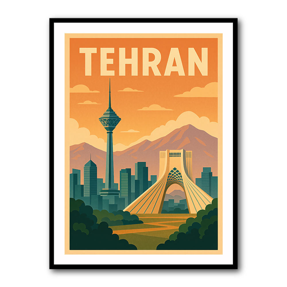Tehran Travel Poster Wall Art Tehran Travel Poster Wall Art