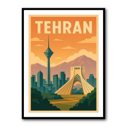Tehran Travel Poster Wall Art