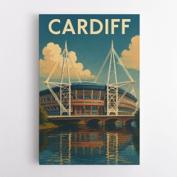 Cardiff Principality Stadium Travel Poster Wall Art