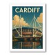 Cardiff Principality Stadium Travel Poster Wall Art Cardiff Principality Stadium Travel Poster Wall Art