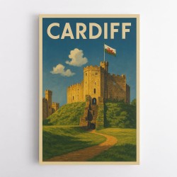 Cardiff Castle Travel Poster 1 Wall Art