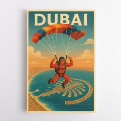 Skydiving Over The Palm Dubai Wall Art