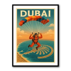 Skydiving Over The Palm Dubai Wall Art